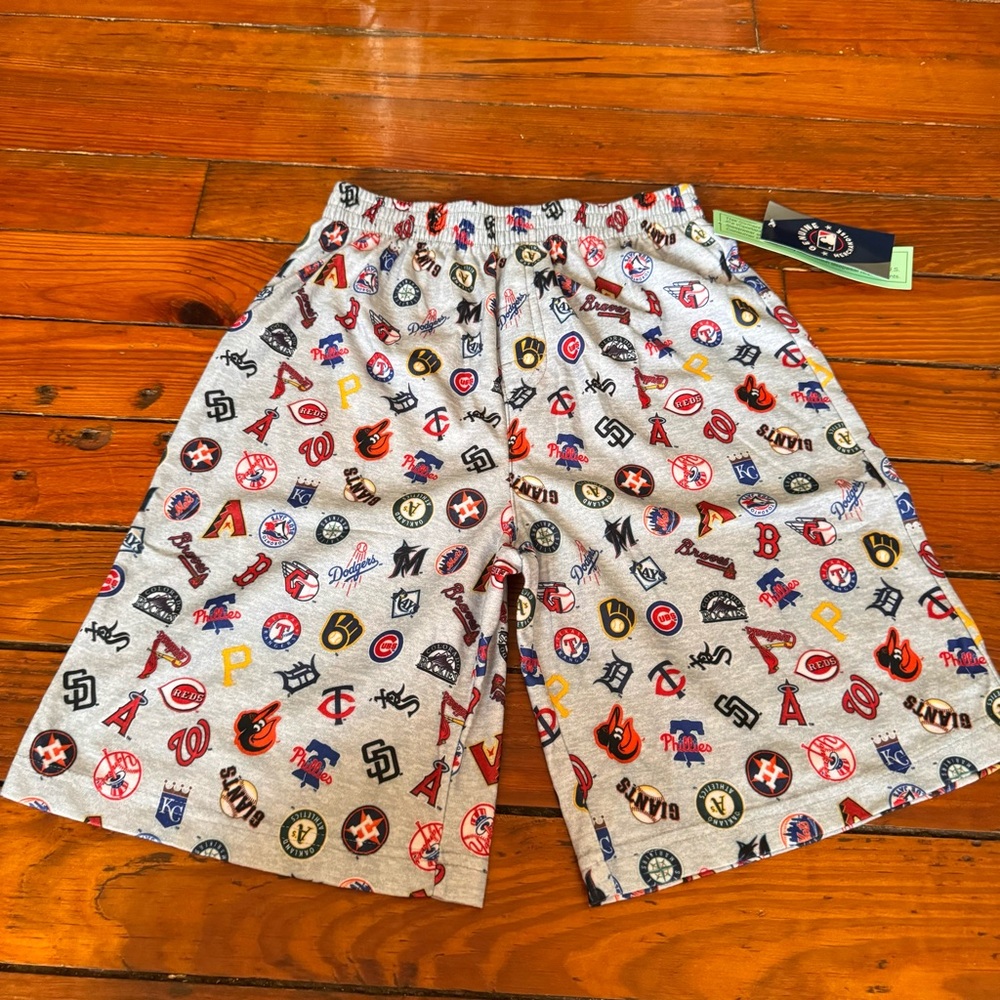 Gen 2 Genuine Merchandise MLB Baseball Logo Pajama Shorts Size Med. 10/12 NWT - Picture 6 of 8